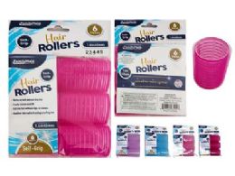 96 Bulk Hair Roller Cling 6pc/set 40mm
