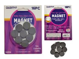 144 Bulk Magnet 16-Piece 0.63" Diameter 16mm