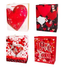 144 Bulk 10x12.6x4 Inch Valentine Gift Bag