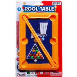 96 Bulk 7.5" Pool Table Play Set On Blister Card