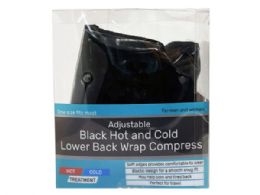 12 Bulk Adjustable Black Hot And Cold Lower Back Wrap Compress