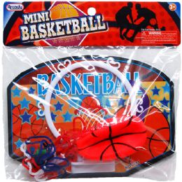 72 Bulk 7.5" Mini Basketball Play Set In Poly Bag W/header