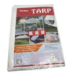 10 Bulk White Heavy Duty Pe Tarp 10x12