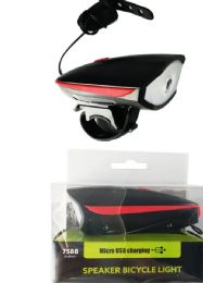 24 Bulk 4 Inch Bicycle Light With Horn 7 Usb Charge