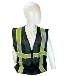 12 Bulk Safety Vest Black 2xlg 52-54in L28