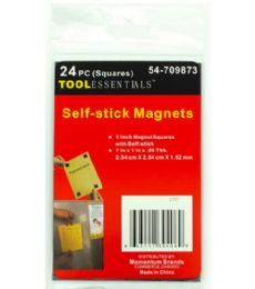 48 Bulk 24pc Self Stick Magnet 1x1in Square
