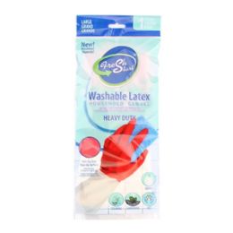 24 Bulk 1pr Washable Latex Household Gloves [large]