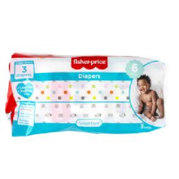 48 Bulk Diapers 3ct Fisher Price Size 6 Wetness Indicator