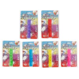 144 Bulk Fidget Bracelet Snap Pop 6ast Colors Pb/ins Stocklot Age 5+
