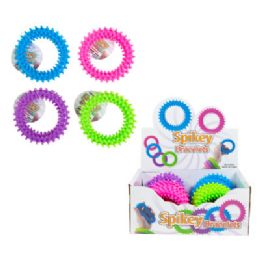 96 Bulk Fidget Spikey Bracelet 4ast Color 24pc Pdq/ht