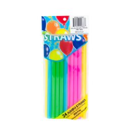 36 Bulk Straws 24ct Shake/smoothie 10mm Dia/8.27inl Ptd/opp