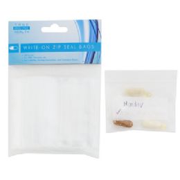 48 Bulk Pill Mini Zip Seal WritE-On Bags 50ct 3x2in Multi Purpose Hba Pbh