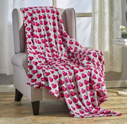 12 Bulk Valentine's Day Love And Hearts Collection Ultra Plush And Comfy Throw Blanket