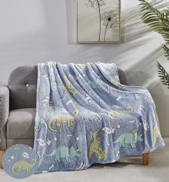 12 Bulk Glow In The Dark Super Fun And Cozy Microplush Blanket