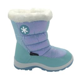 12 Bulk Kids Warm Insulated Winter Boot In Blue