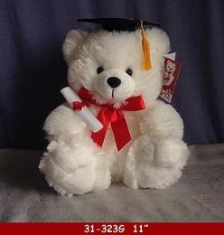 60 Bulk Grad White Sitting Bear