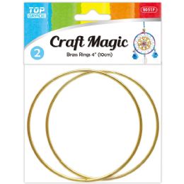 12 Bulk Brass Rings 4"/2pc