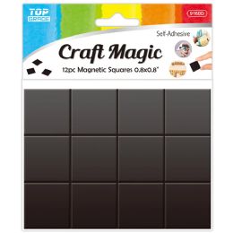 144 Bulk 12-Piece 20mm magnet square peel-n-stick