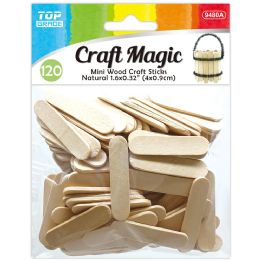 48 Bulk Craft Stick 40x9mm 120-Piece Natural