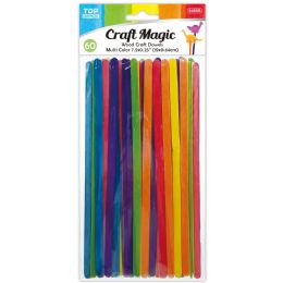 48 Bulk Craft Stick 19x0.64cm 60-Piece Colored