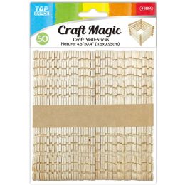 48 Bulk Craft Stick 11x5.1cm 50-Piece Natural