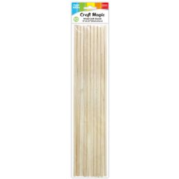 48 Bulk Dowels 30x0.64cm 10-Piece Natural
