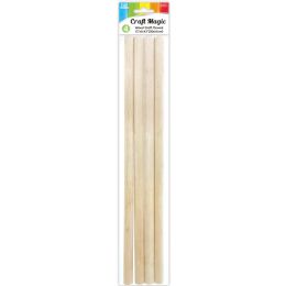 48 Bulk Dowels 30x1.1cm 4-Piece Natural