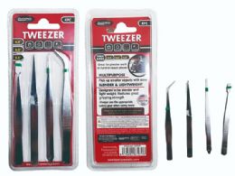 144 Bulk Tweezers 4pc Set 4.4 4.6 4.8 Inches