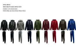 12 Bulk Men's Fashion Heavy Fleece Set Charcoal Grey