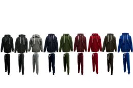 12 Bulk Men's Fashion Heavy Fleece Set Grey