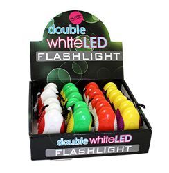 72 Bulk Double White Led Mini Flashlight