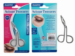 144 Bulk Scissor Tweezers Silver Stainless Steel
