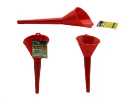24 Bulk Angled Long Neck Funnel Red 3.5 D X 10.23 L Inches