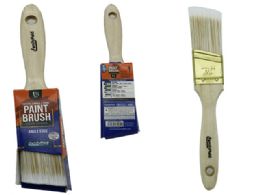 144 Bulk Paint Brush 1.5 Inches Wood Handle Angle
