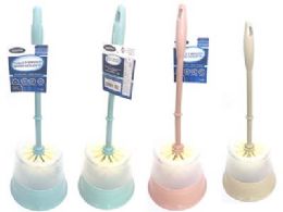 48 Bulk Toilet Brush With Holder Plastic