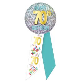 6 Bulk 70th Birthday Rosette