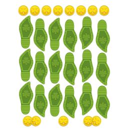 12 Bulk Leprechaun Footprints & Coins Pnp