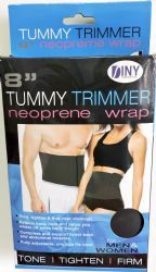 48 Bulk Tummy Trimmer Neoprene Wrap 8 Inch Unisex