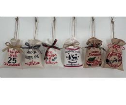 48 Bulk Ornament Santa Bag 6ast 3.625 X 1 X 5.5in Christmas Headercard