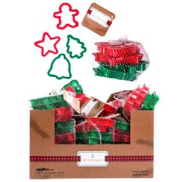 27 Bulk Cookie Cutter Christmas 4pk Plastic W/mesh Bag In 27pc Pdq Styles Random Packed