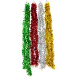 48 Bulk Party Solution Tinsel Garland 106 In Assorted Colors