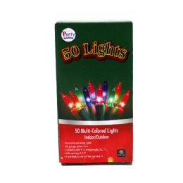 24 Bulk Party Solutions Christmas Light 10 Ft 50 Ct Assorted Colors