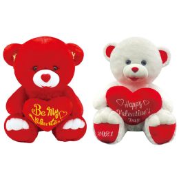 24 Bulk 12" Valentine's With Heart Red 2 Design