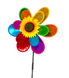 120 Bulk PINWHEEL DOUBLE With SUNFLOWER 38X75