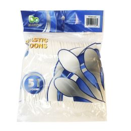 24 Bulk 51pc Plastic Spoons