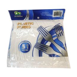 24 Bulk 51pc Plastic Forks