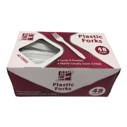 24 Bulk 48pk Plastic Forks, 24 Boxes/case