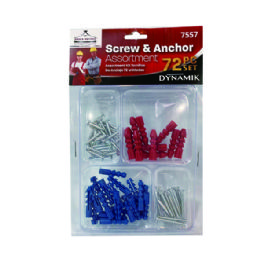 36 Bulk 72pc Screw  Anchor Assortment