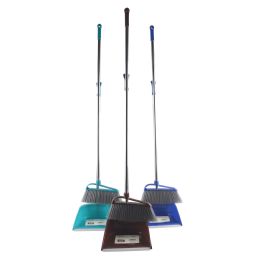 24 Bulk Stainless Steel Long Handle Dustpan With Broom