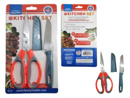 96 Bulk 2pc Scissors 20cm And Knife